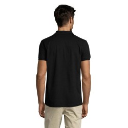 Polo personnalisé homme en polycoton 200g - PRIME MEN Matières : PET Taille textile : M Couleurs : noir cadeau affaires élégant