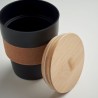 Gobelet Réutilisable Éco-responsable en PP 300 ml - GALAO Matières : bambou Couleurs : noir goodies publicitaire événementiel