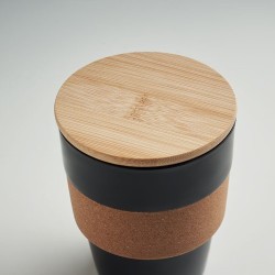 Gobelet Réutilisable Éco-responsable en PP 300 ml - GALAO Matières : bambou Couleurs : noir accessoire événementiel unique