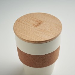 Gobelet Réutilisable Éco-responsable en PP 300 ml - GALAO Matières : bambou Couleurs : beige personnalisation rapide en France