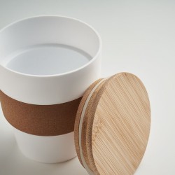Gobelet Réutilisable Éco-responsable en PP 300 ml - GALAO Matières : bambou Couleurs : blanc livraison express 24h 48h