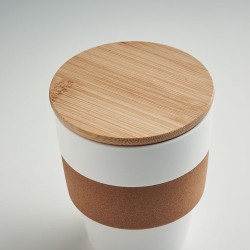 Gobelet Réutilisable Éco-responsable en PP 300 ml - GALAO Matières : bambou Couleurs : blanc goodies entreprise design