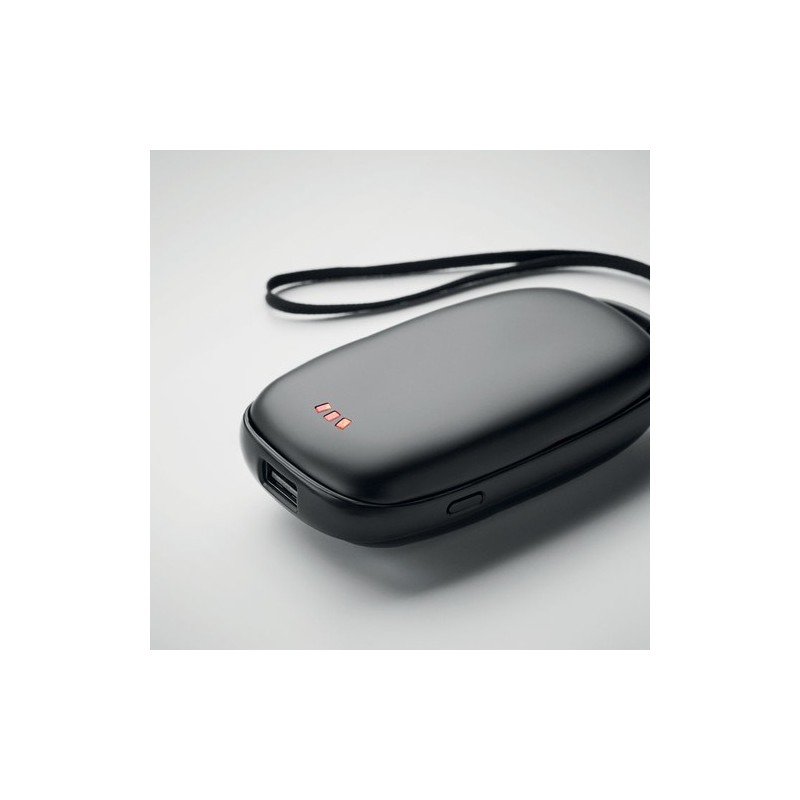 Chaufferette  power bank 4000mAh TRICPOWER Matières : ABS Couleurs : noir cadeau entreprise pas cher