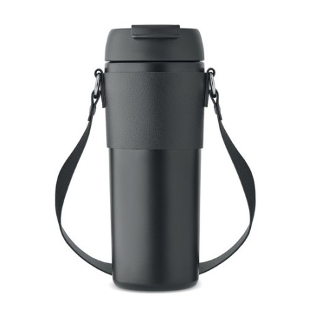 Gobelet Double Paroi Éco-responsable 700 ml Personnalisé AIRA Matières : acier inoxydable Couleurs : noir personnalisable avec v