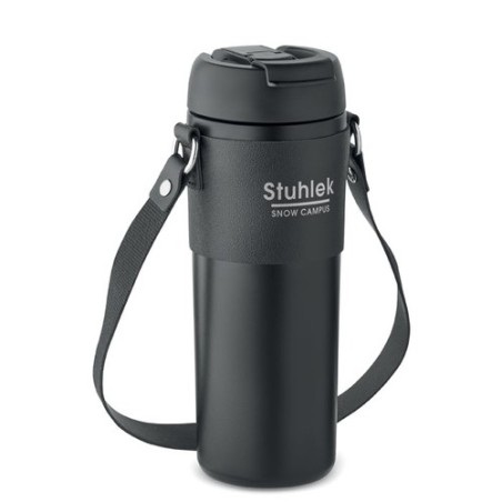 Gobelet Double Paroi Éco-responsable 700 ml Personnalisé AIRA Matières : acier inoxydable Couleurs : noir marquage laser ultra p