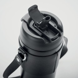 Gobelet Double Paroi Éco-responsable 700 ml Personnalisé AIRA Matières : acier inoxydable Couleurs : noir livraison express 24h 