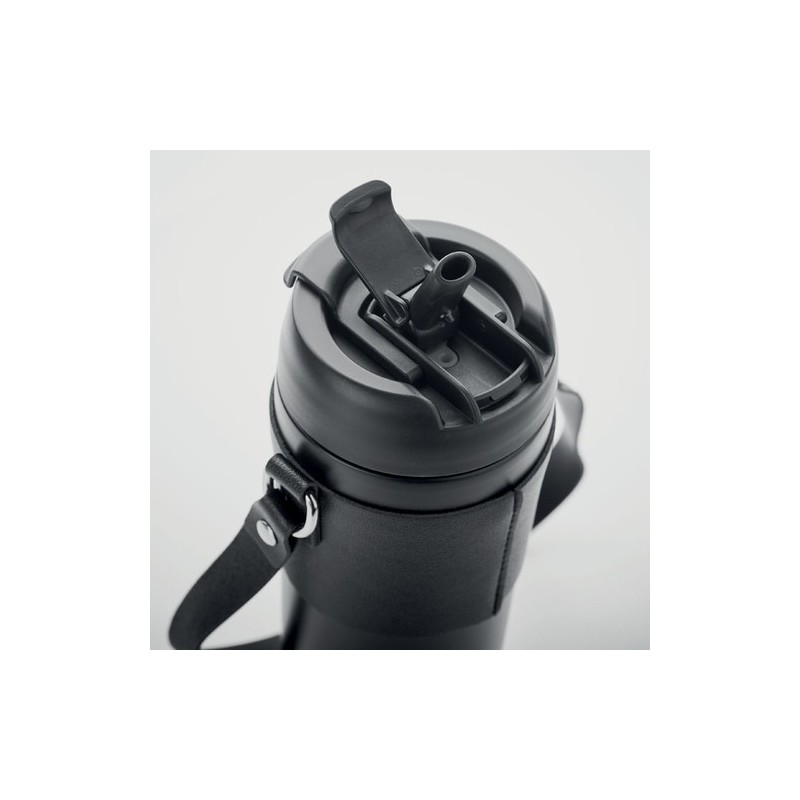 Gobelet Double Paroi Éco-responsable 700 ml Personnalisé AIRA Matières : acier inoxydable Couleurs : noir livraison express 24h 
