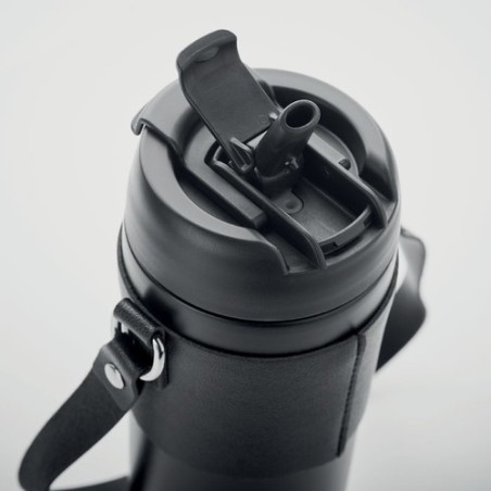 Gobelet Double Paroi Éco-responsable 700 ml Personnalisé AIRA Matières : acier inoxydable Couleurs : noir livraison express 24h 