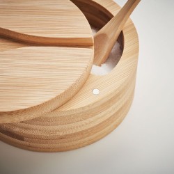 Boîte à Sel et Poivre Éco-responsable en Bambou Personnalisée - S&P Matières : bambou Couleurs : bois goodies publicitaire événe