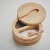 Boîte à Sel et Poivre Éco-responsable en Bambou Personnalisée - S&P Matières : bambou Couleurs : bois marquage laser ultra préci