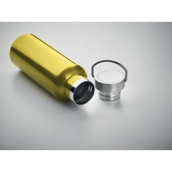 Bouteille double paroi personnalisée en verre 500 ml ABE Couleurs : vert citron Matières : acier inoxydable recyclé marquage las