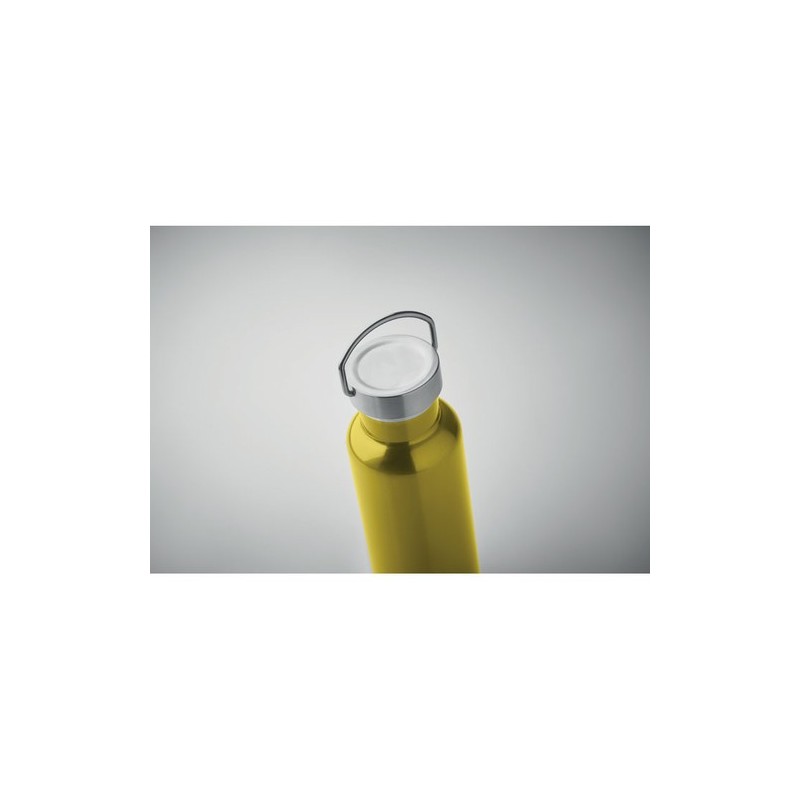 Bouteille double paroi personnalisée en verre 500 ml ABE Couleurs : vert citron Matières : acier inoxydable recyclé impression l