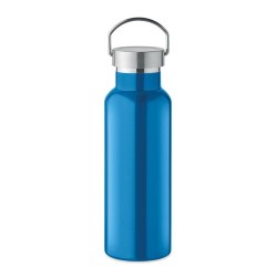 Bouteille double paroi personnalisée en verre 500 ml ABE Couleurs : turquoise Matières : acier inoxydable recyclé personnalisati
