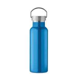 Bouteille double paroi personnalisée en verre 500 ml ABE Couleurs : turquoise Matières : acier inoxydable recyclé personnalisabl