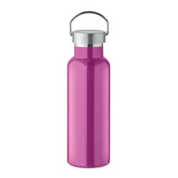 Bouteille double paroi personnalisée en verre 500 ml ABE Couleurs : vert citron Matières : acier inoxydable recyclé 2