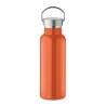 Bouteille double paroi personnalisée en verre 500 ml ABE Couleurs : orange Matières : acier inoxydable recyclé marquage laser ul