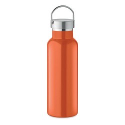 Bouteille double paroi personnalisée en verre 500 ml ABE Couleurs : orange Matières : acier inoxydable recyclé personnalisable a