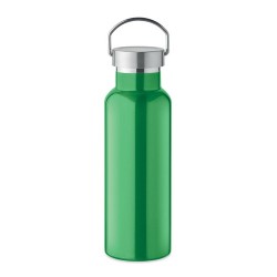 Bouteille double paroi personnalisée en verre 500 ml ABE Couleurs : vert Matières : acier inoxydable recyclé goodies publicitair