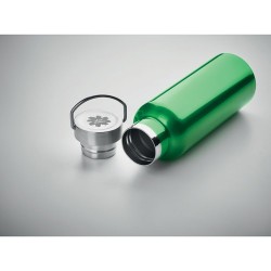 Bouteille double paroi personnalisée en verre 500 ml ABE Couleurs : vert Matières : acier inoxydable recyclé impression haute dé