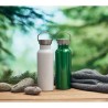 Bouteille double paroi personnalisée en verre 500 ml ABE Couleurs : blanc Matières : acier inoxydable recyclé objet promotionnel