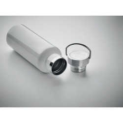 Bouteille double paroi personnalisée en verre 500 ml ABE Couleurs : blanc Matières : acier inoxydable recyclé objet publicitaire