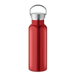 Bouteille double paroi personnalisée en verre 500 ml ABE Couleurs : rouge Matières : acier inoxydable recyclé livraison express 