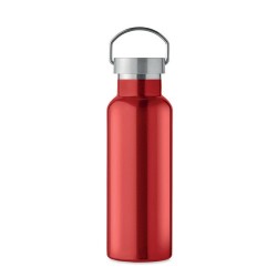 Bouteille double paroi personnalisée en verre 500 ml ABE Couleurs : rouge Matières : acier inoxydable recyclé goodies publicitai
