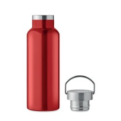 Bouteille double paroi personnalisée en verre 500 ml ABE Couleurs : rouge Matières : acier inoxydable recyclé cadeau entreprise 