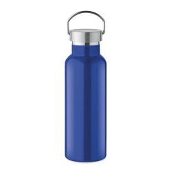 Bouteille double paroi personnalisée en verre 500 ml ABE Couleurs : bleu Matières : acier inoxydable recyclé cadeau entreprise p