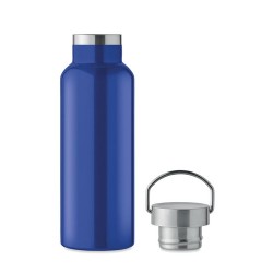Bouteille double paroi personnalisée en verre 500 ml ABE Couleurs : bleu Matières : acier inoxydable recyclé objet promotionnel 