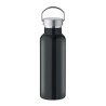 Bouteille double paroi personnalisée en verre 500 ml ABE Couleurs : noir Matières : acier inoxydable recyclé impression haute dé