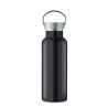 Bouteille double paroi personnalisée en verre 500 ml ABE Couleurs : noir Matières : acier inoxydable recyclé objet publicitaire 