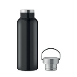 Bouteille double paroi personnalisée en verre 500 ml ABE Couleurs : noir Matières : acier inoxydable recyclé livraison express 2