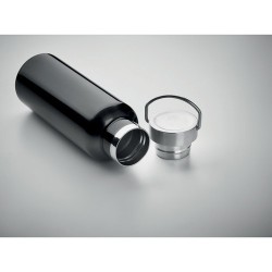 Bouteille double paroi personnalisée en verre 500 ml ABE Couleurs : noir Matières : acier inoxydable recyclé livraison express 2