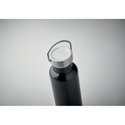 Bouteille double paroi personnalisée en verre 500 ml ABE Couleurs : noir Matières : acier inoxydable recyclé goodies entreprise 