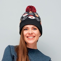 Bonnet à pompon tricoté personnalisé - SHIMAS HAT impression haute définition