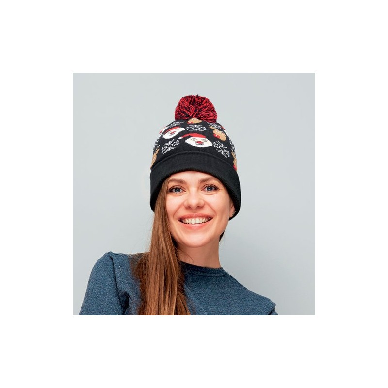 Bonnet à pompon tricoté personnalisé - SHIMAS HAT impression haute définition