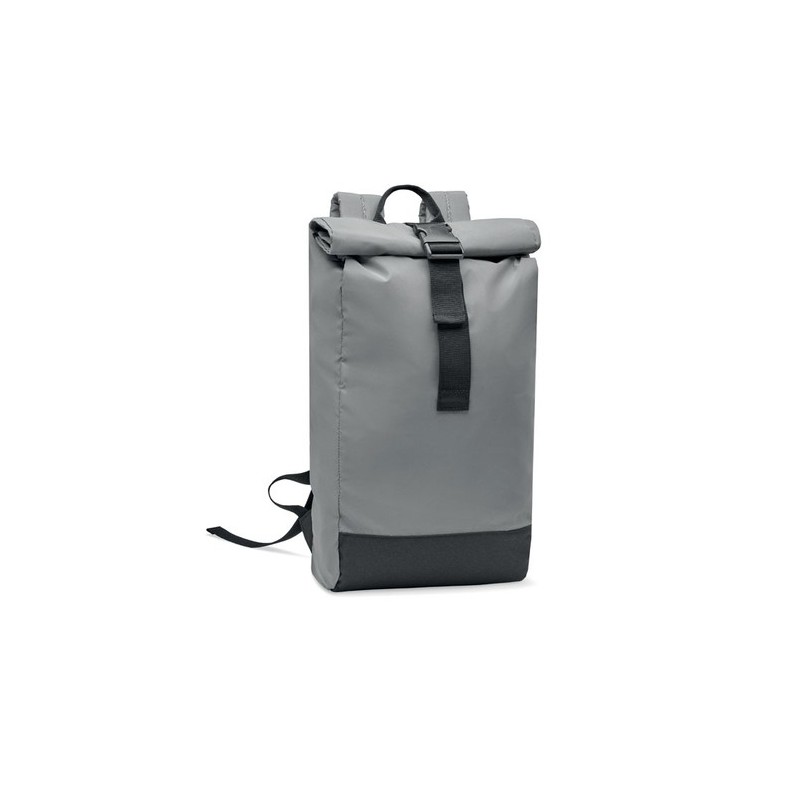 Sac enroulable réfléchissant  personnalisé BRIGHT ROLLPACK Matières : PET Couleurs : argenté mat