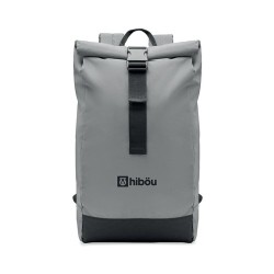 Sac enroulable réfléchissant  personnalisé BRIGHT ROLLPACK Matières : PET Couleurs : argenté mat marquage laser ultra précis