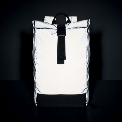 Sac enroulable réfléchissant  personnalisé BRIGHT ROLLPACK Matières : PET Couleurs : argenté mat livraison express 24h 48h