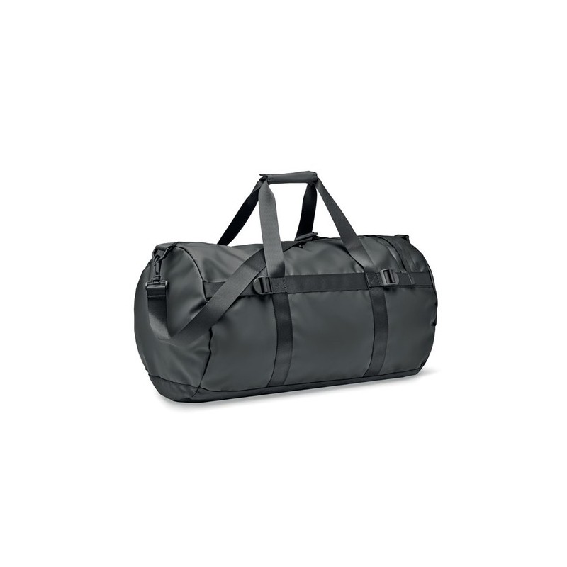 Sac de sport Éco-responsable Tarpaulin 50C Personnalisé JAYA DUFFLE Matières : PVC Couleurs : noir