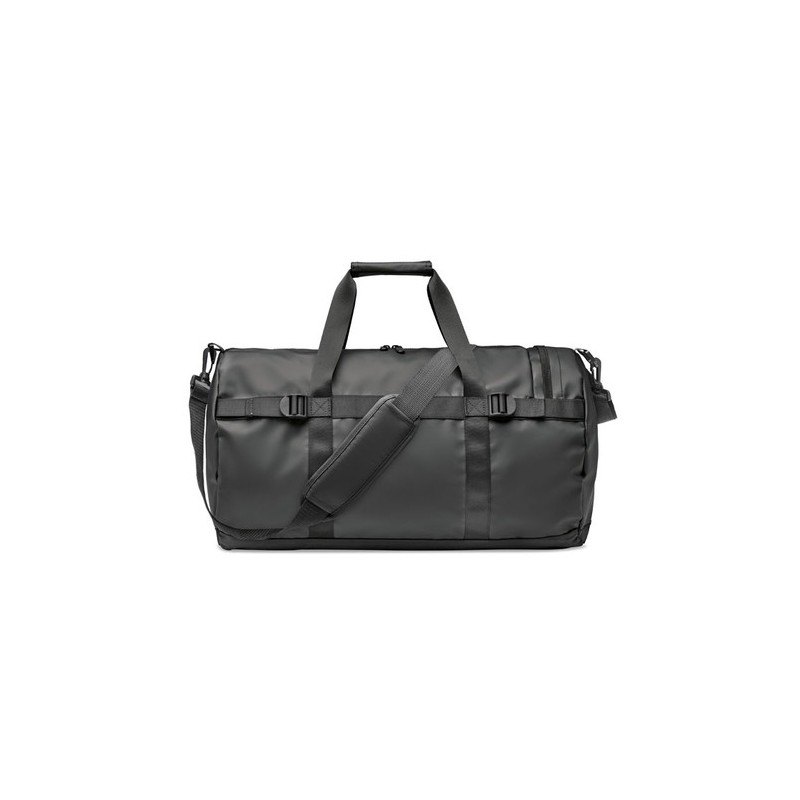 Sac de sport Éco-responsable Tarpaulin 50C Personnalisé JAYA DUFFLE Matières : PVC Couleurs : noir personnalisable avec votre lo