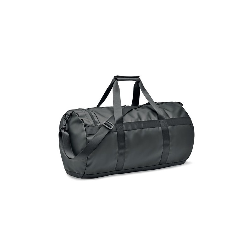 Sac de sport Éco-responsable Tarpaulin 50C Personnalisé JAYA DUFFLE Matières : PVC Couleurs : noir cadeau entreprise pas cher