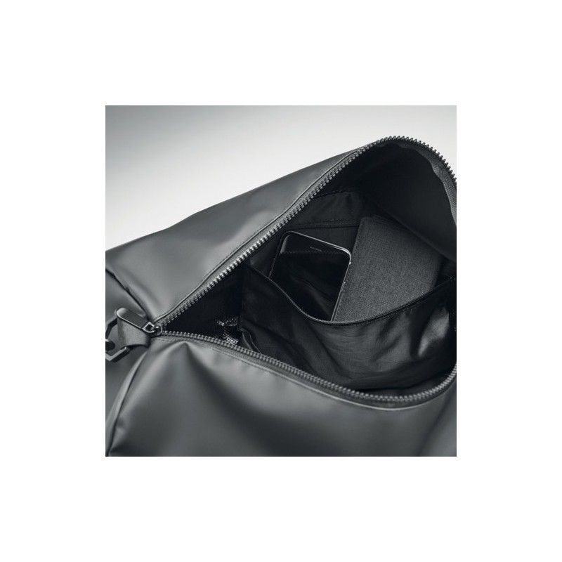 Sac de sport Éco-responsable Tarpaulin 50C Personnalisé JAYA DUFFLE Matières : PVC Couleurs : noir impression haute définition