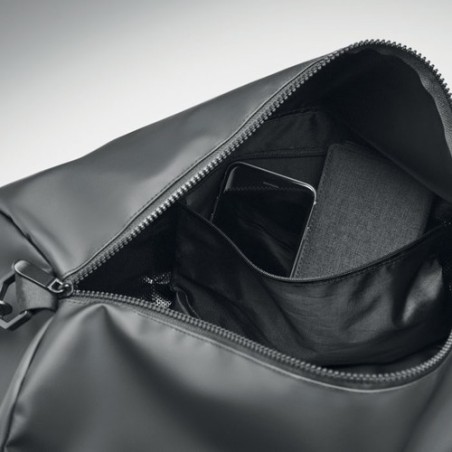 Sac de sport Éco-responsable Tarpaulin 50C Personnalisé JAYA DUFFLE Matières : PVC Couleurs : noir impression haute définition