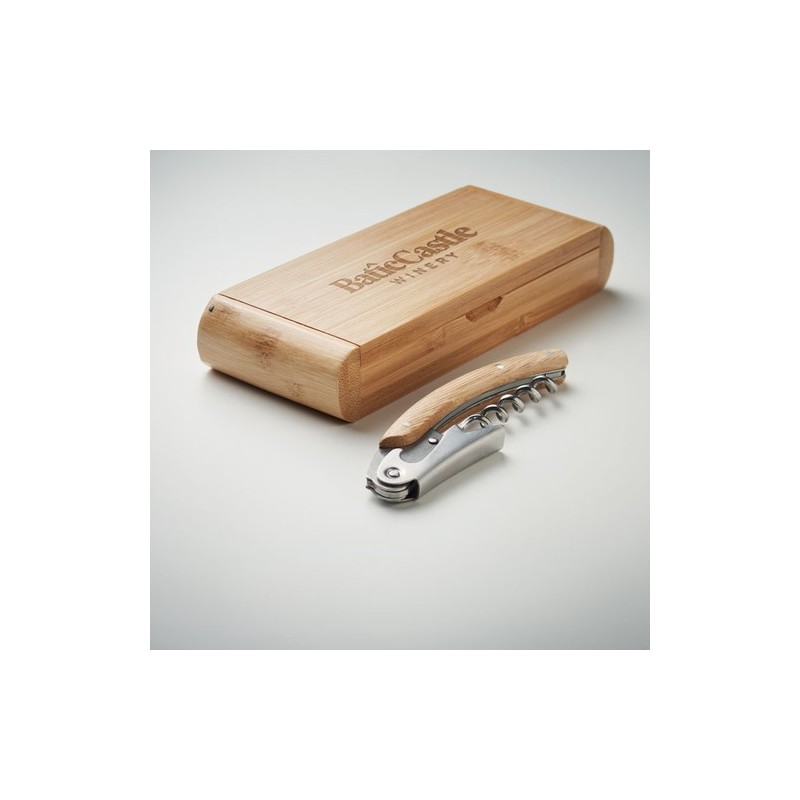 Limonadier Éco-responsable en Bambou Personnalisé - Accessoire Vin Unique SONO Matières : bambou Couleurs : bois cadeau entrepri