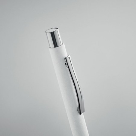 Stylo à bille  en papier recyclé personnalisé - OLYMPIA Matières : papier Couleurs : blanc personnalisable avec votre logo