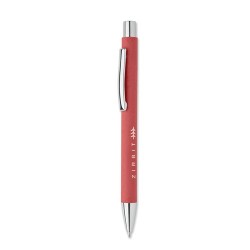 Stylo à bille  en papier recyclé personnalisé - OLYMPIA Matières : papier Couleurs : rouge personnalisation sur mesure