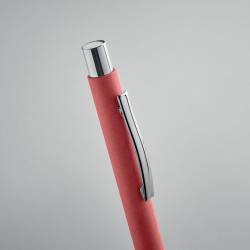 Stylo à bille  en papier recyclé personnalisé - OLYMPIA Matières : papier Couleurs : rouge cadeau entreprise pas cher