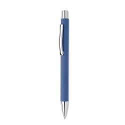 Stylo à bille  en papier recyclé personnalisé - OLYMPIA Matières : papier Couleurs : bleu royal marquage laser ultra précis